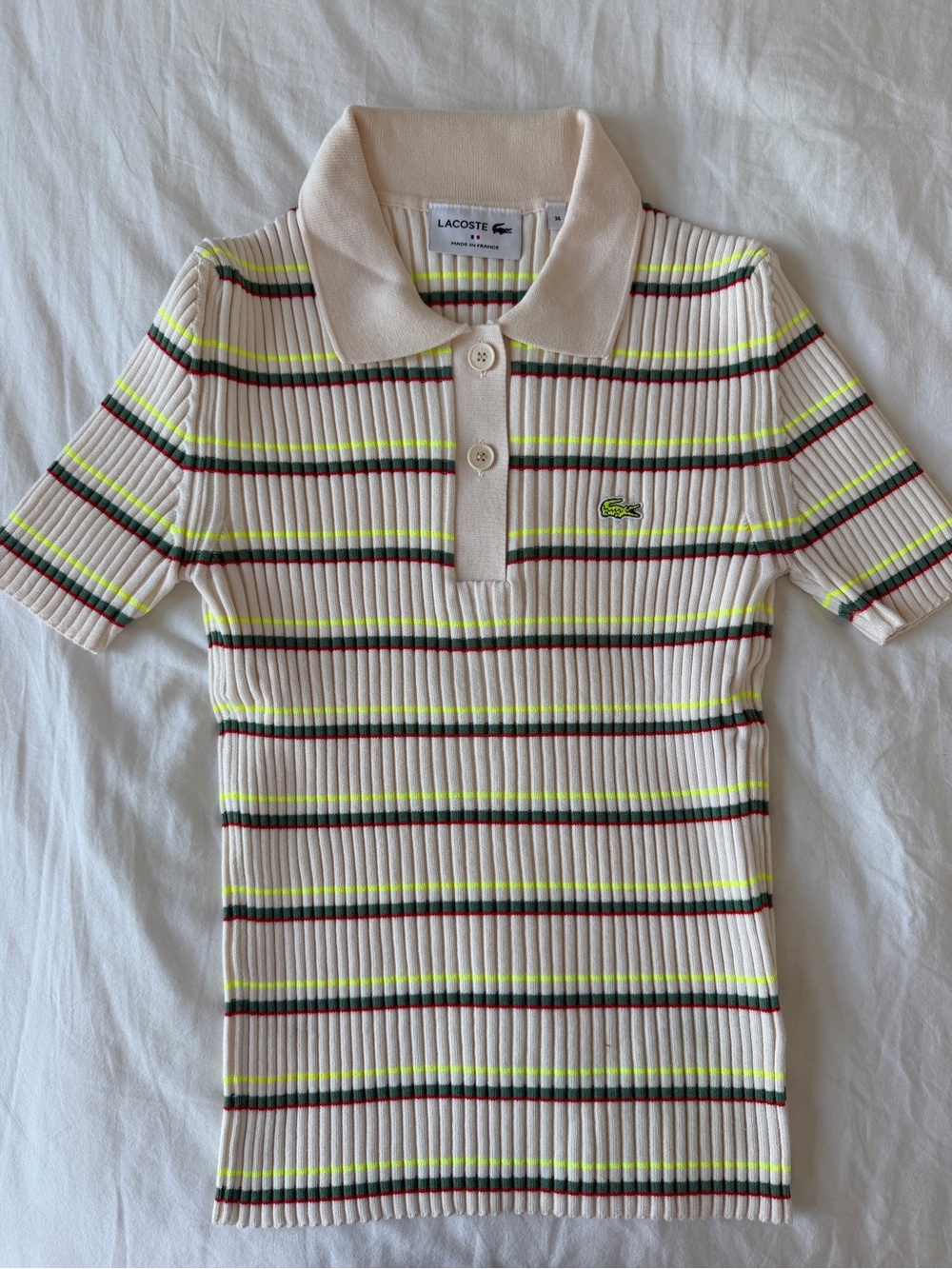 Lacoste Made in France Striped Polo 36